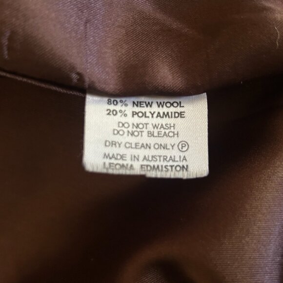 Leona Edminston Vintage Tweed Coat Stunning Size 1 - Picture 2 of 7